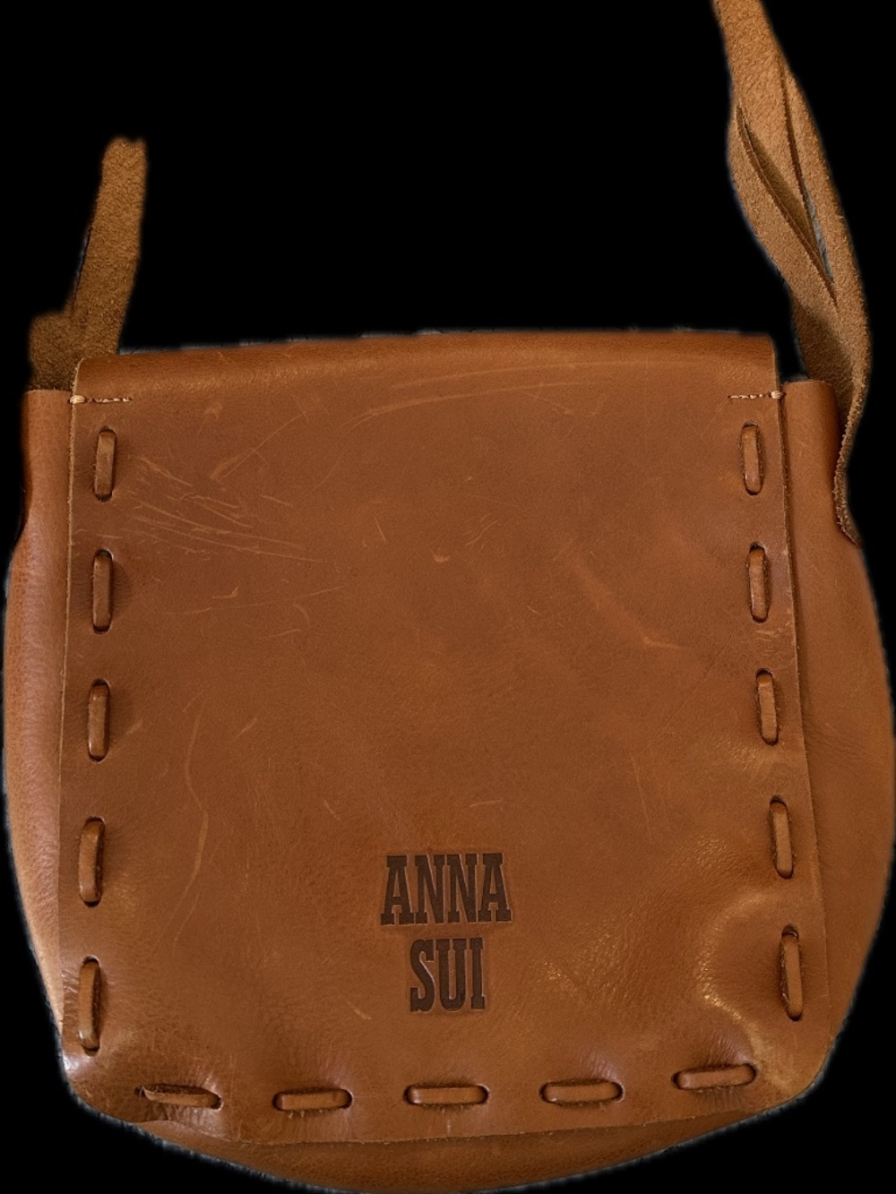 Anna Sui Lilou Leather Satchel, Natural leather color
